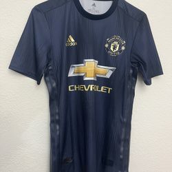 Adidas Parley Manchester United Soccer Blue Authentic Jersey NWT Size XS Mens