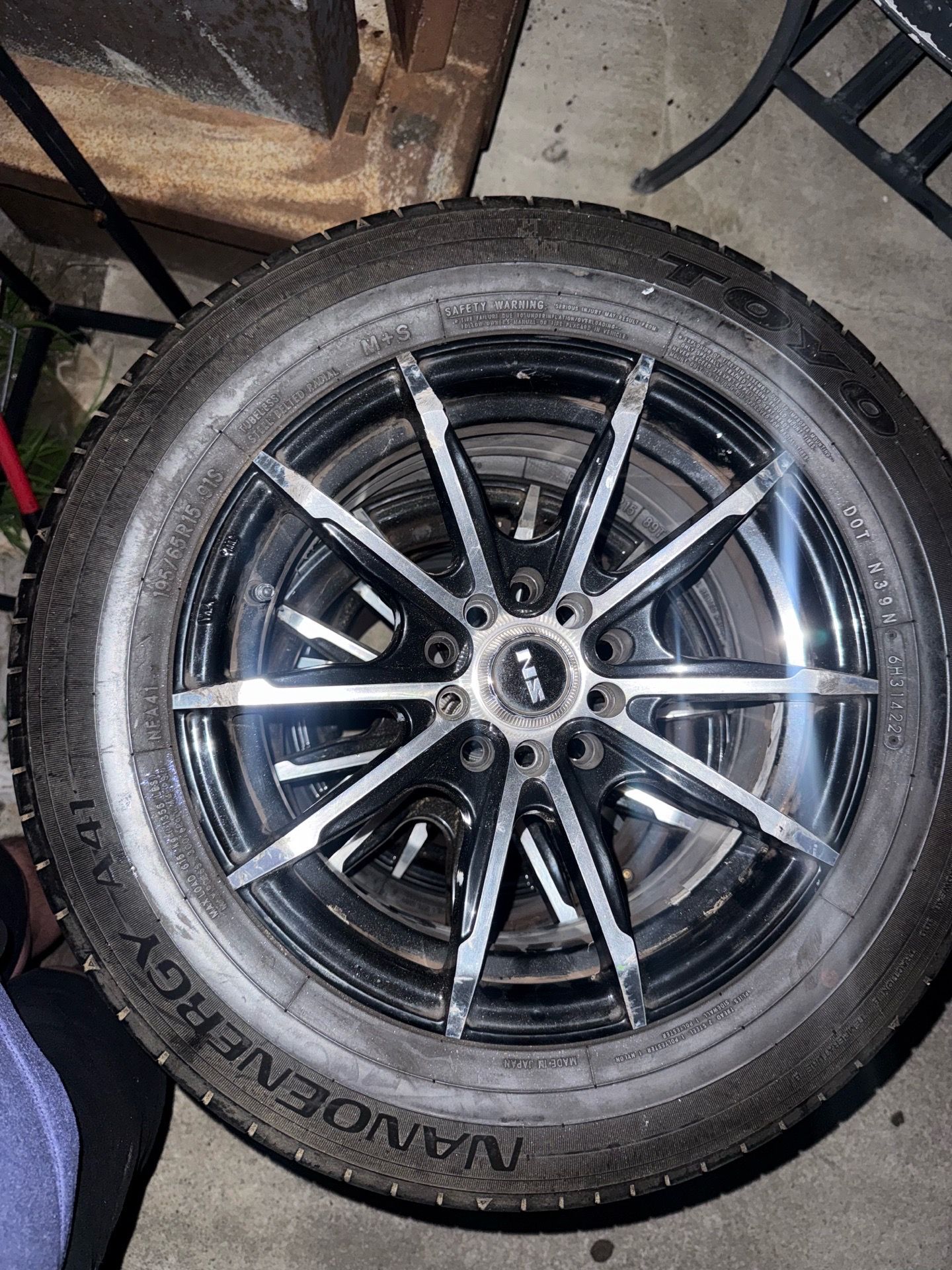 NS series wheels 15x6.5" 195/65R15 Toyo tires