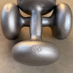 Pair Of 20 Pound Dumbbells 