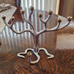 Vintage Tree Of Life Menorah Rosenthal Judaica Hanukkah Sandra Kravitz  Collection / Decorative / Decor / Collectible / Unique / Gift / Candle