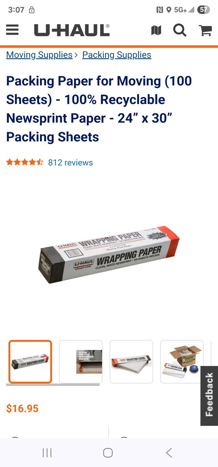 U-HAUL WRAPPING PAPER