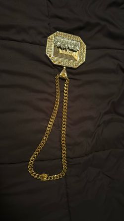Gold Plated Cuban/ Xl Pendant