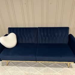 Velvet Convertible Couch / Futon 