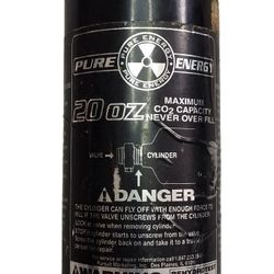 Preowned Pure Energy Brand Co2 Tank 20oz Paintball Tank
