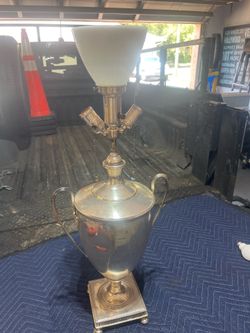 Vintage Silver Plated Trophy Table Lamp