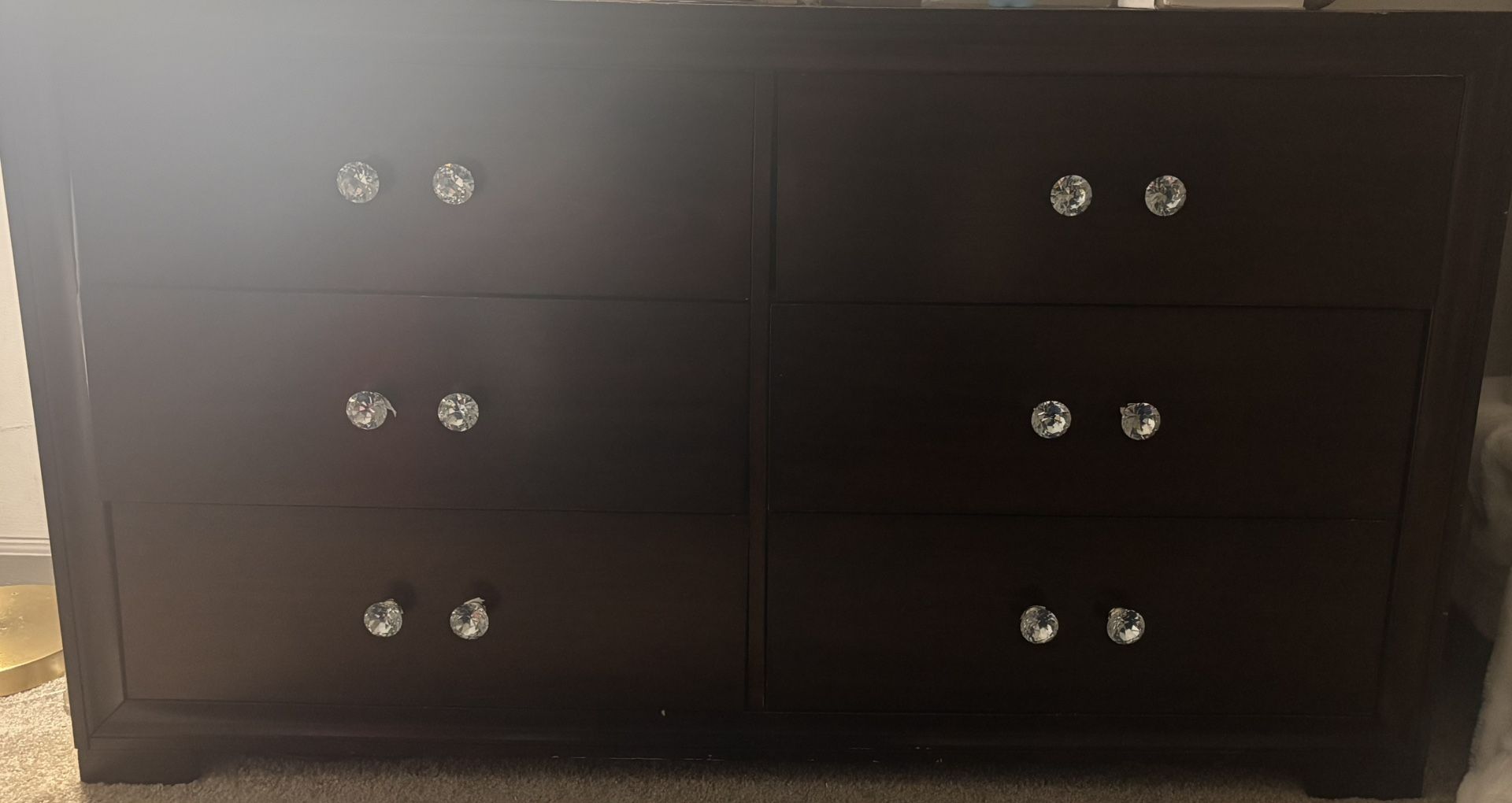 Dark Brown Wood Dresser