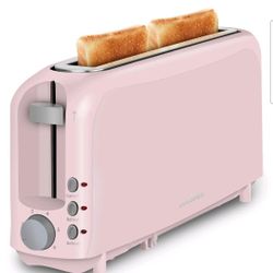 Fits-anywhere Kitchenware Slice Slim Toaster 6 Setting Shade Control with Cancel & Reheat & Defrost Removable Crumb Tray 750 Watt Household Appliances