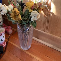 Crystal Vase 10” Tall