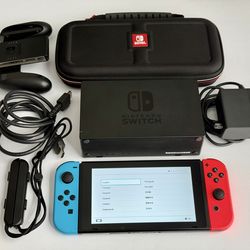 Nintendo Switch Blue & Red + Travel Case