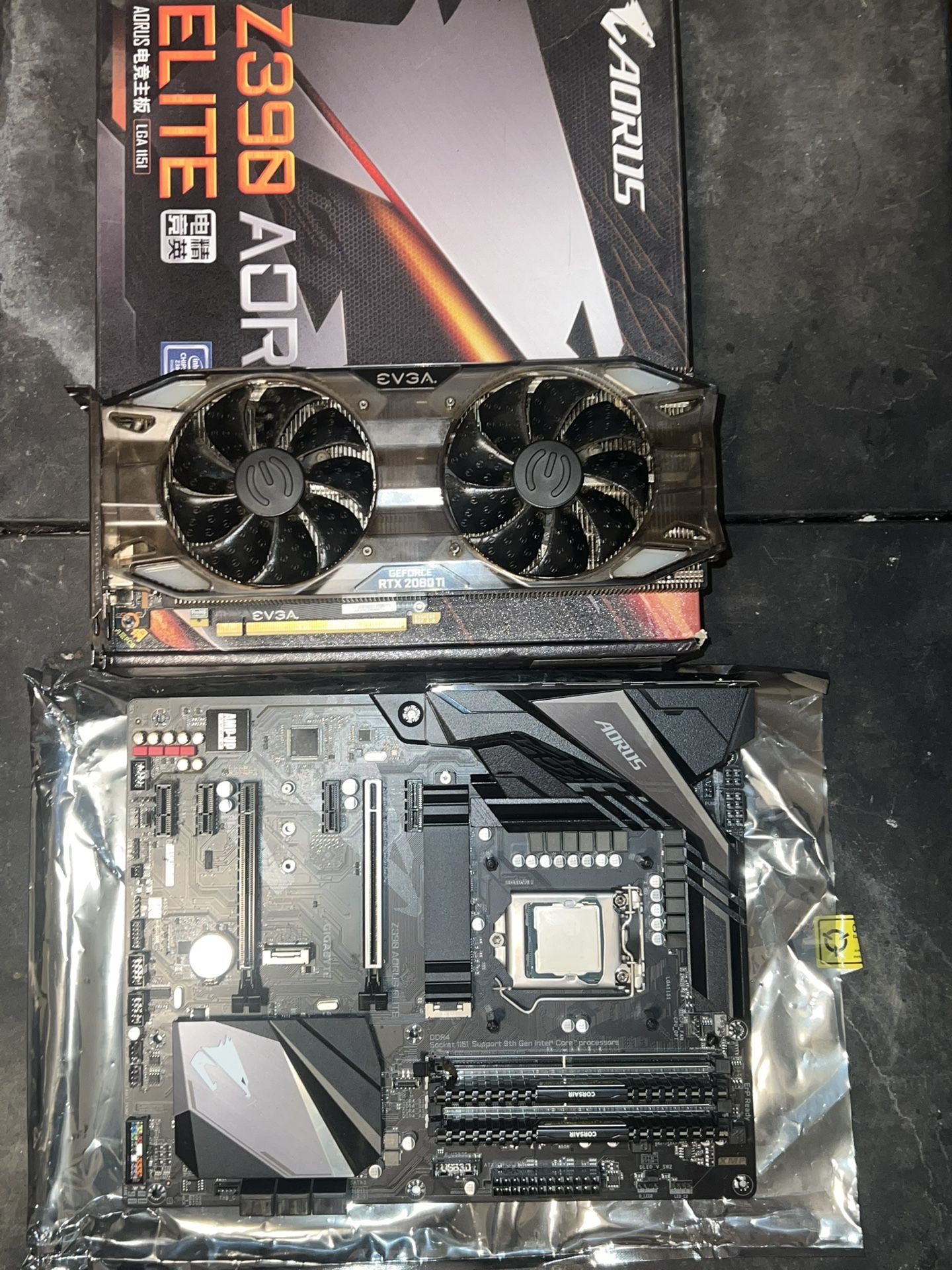 2080 TI and I9-9900k With Z390 Aorus Elite Motherboard And 16GB DDR4