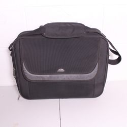 Samsonite XL Laptop Briefcase Messenger Bag Black Nylon Fits 17.3" 18.4"