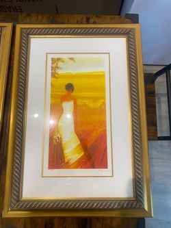 Signed Numbered Lithograph in Gold Frame