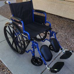 Drive Wheelchair with Elevating Leg Rests and 18 inch seat