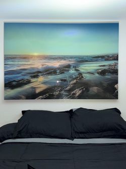 Large Ocean Canvas Wall Art – Gloss Finish
