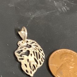 Sterling Silver .925 Marked  Lion Pendant