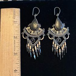 Vintage Boho Chandelier Pieced Earrings 