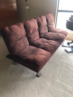 Brown futon