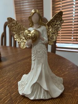 50th Anniversary or  Birthday Angel Figurine