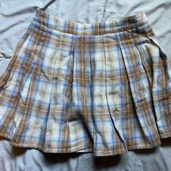 plaid pleated skirt 