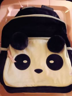 New Panda Back Pack w Hood