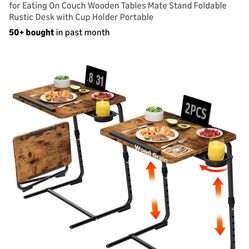 Tv tray dinner tables set of 2