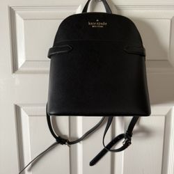 Kate Spade Small Black Leather Backpack