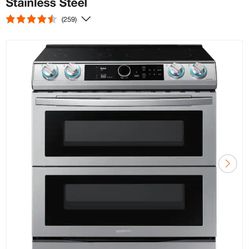 New Samsung  Electric Range with Smart Dial, Air Fry & Wi-Fi, Fingerprint Resistant - Stainless Steel - Delivery Available 