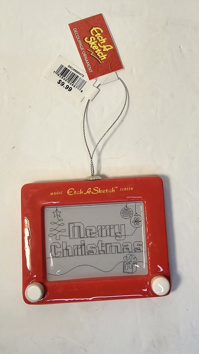 Etch A Sketch Christmas Ornaments Decoration