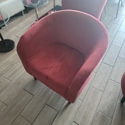 Plush Red Lounge/Bar Chair Set