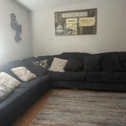 L Shape Couch And Rug