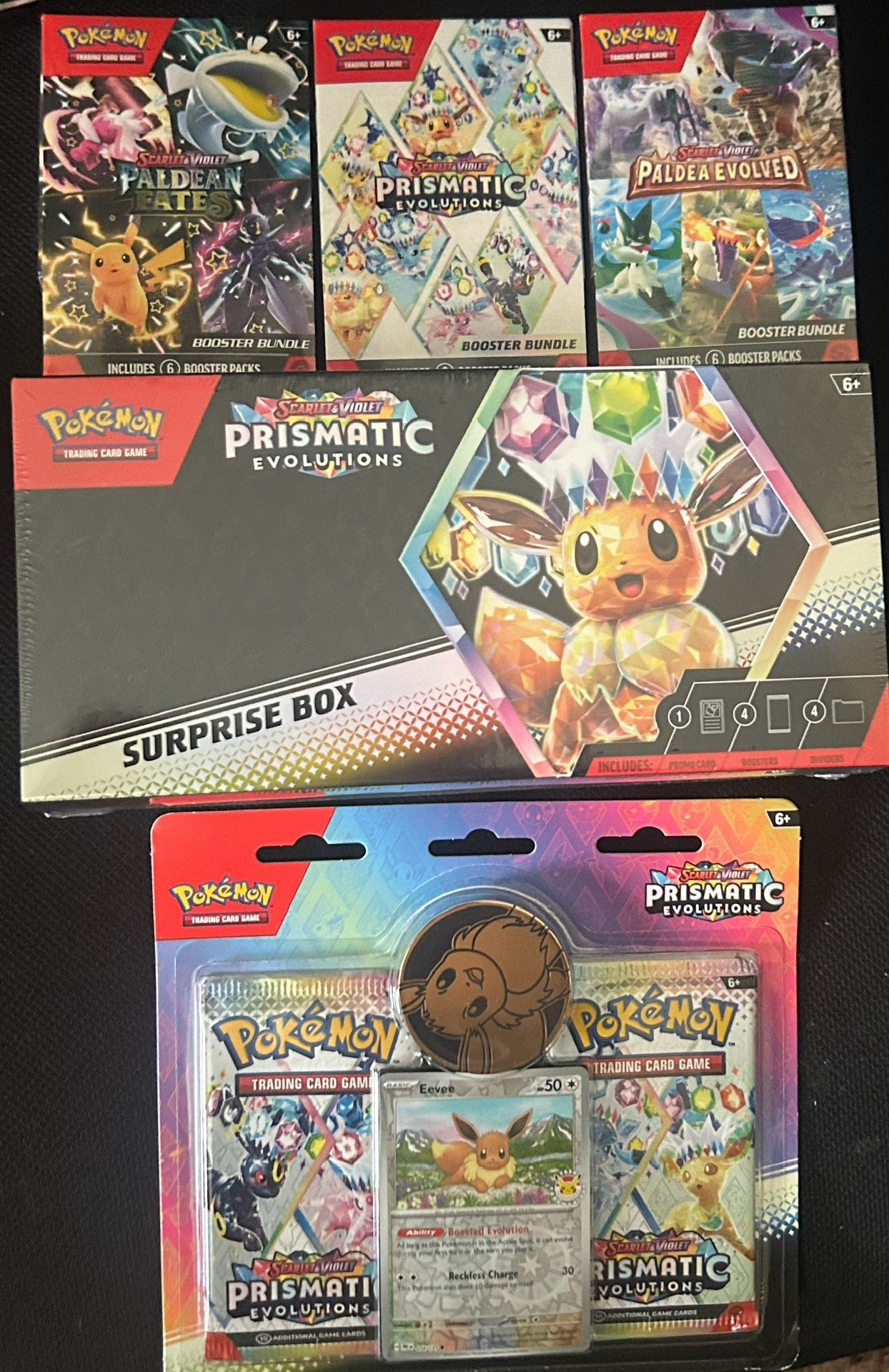 Pokémon Cards Prismatic Evolutions And More Brand New Sealed