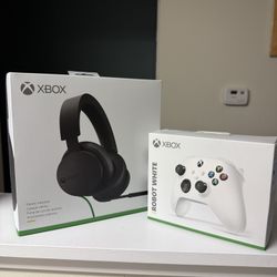 X-BOX headset and console