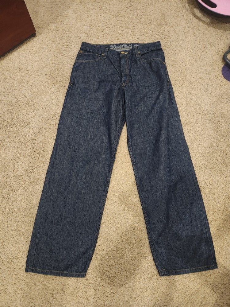 Antique Silver Tab Levis 34x32