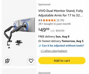 Dual monitor stand