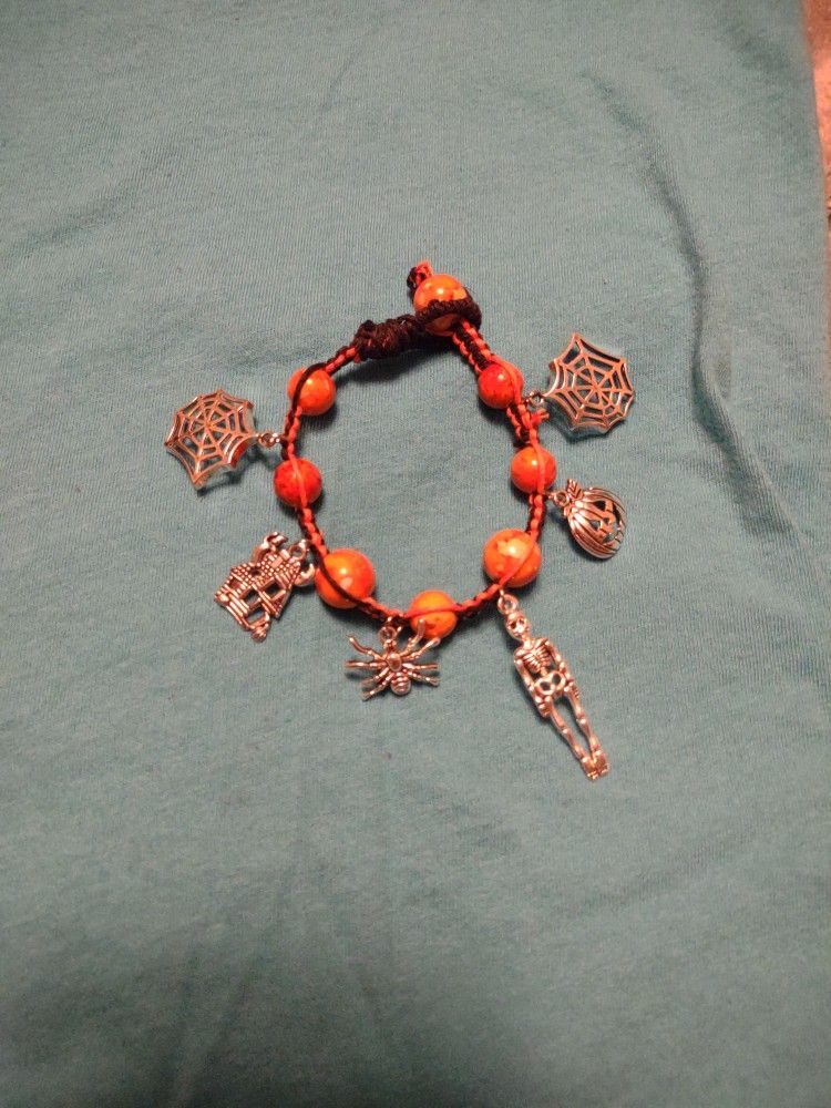 Halloween Macrame Bracelet