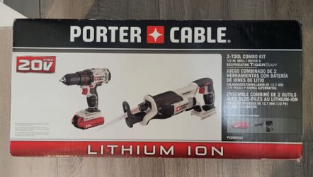 New PORTER-CABLE 20V MAX Cordless Drill Combo Kit with Reciprocating Saw