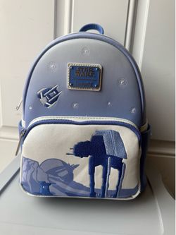 New Disney Parks Star Wars Loungefly Hoth Blue Mini Backpack