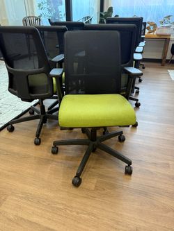 Green Hon Fabric Seat Chairs -Set Of 10