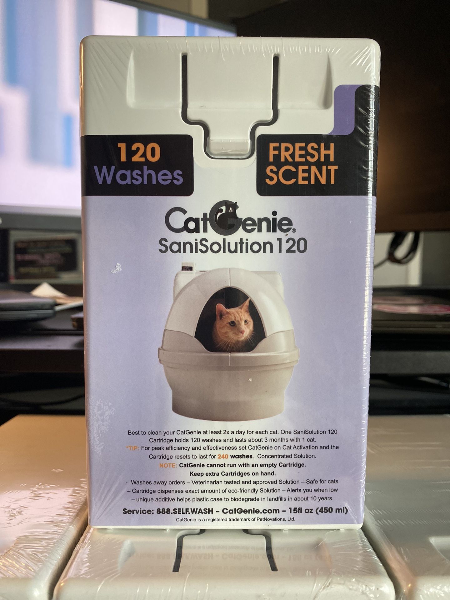 4 CatGenie SaniSolution cartridges 120 Washes - Unopened!