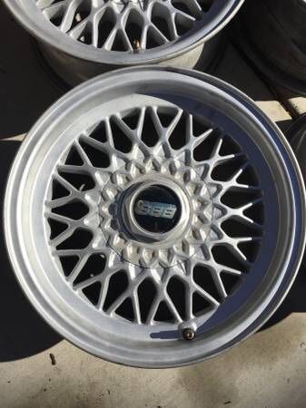 BBS 4x100 15x7 Basketweave Wheels