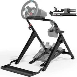 NEW-ARES WING Sim Racing Wheel Stand, Foldable Sim Racing Cockpit, Formula and GT Racing Simulator Cockpit Compatible with Fanatec, Thrustmaster, Logi