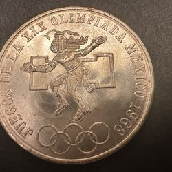 1968 Mexico Olympic coin