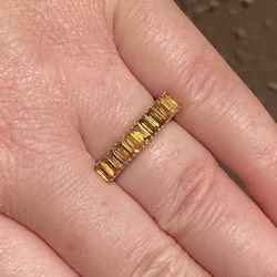 Citrine Band S925 Sz 7