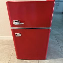 Red Mini Fridge And freezer