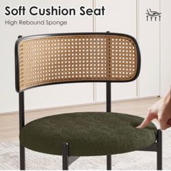 Modern Rattan Back Dining Chair