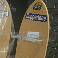 1 Coppertone Surfboard Wooden Display