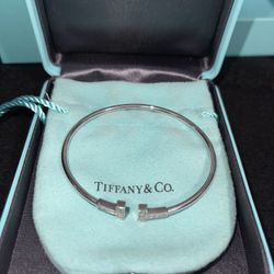 Tiffany T Diamond Wire Bracelet 