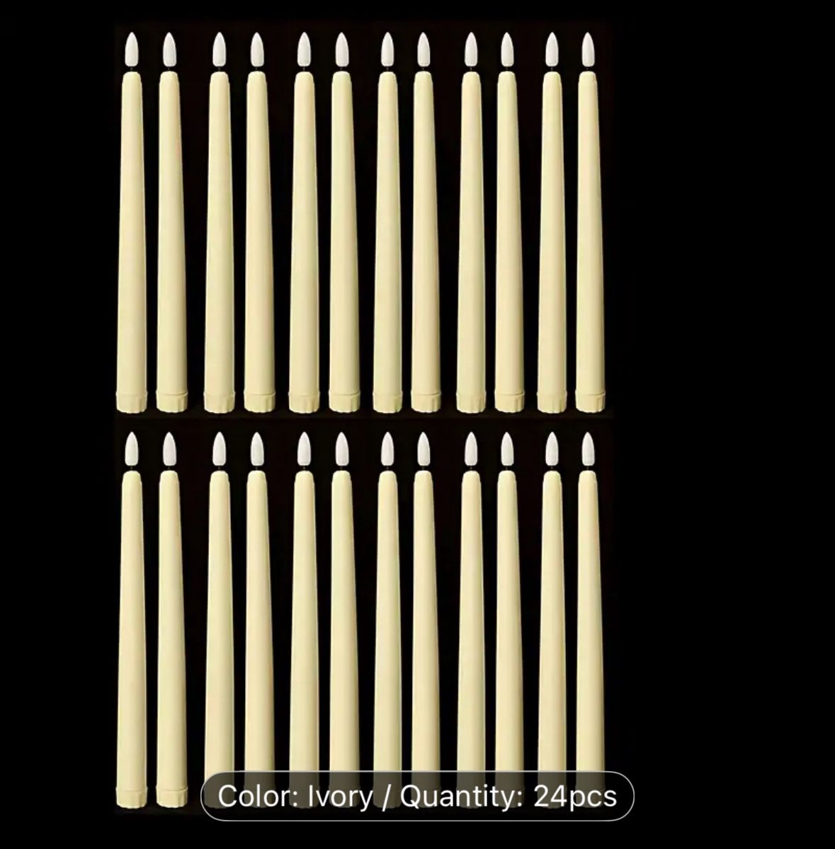 24 led taper candles