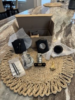 Schlage Deadbolt w/ Camelot Trim, Aged Bronze