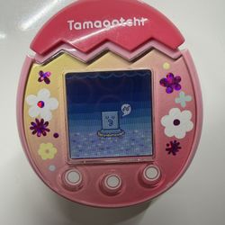 Tamagotchi Pix Floral Pink Handheld Device Used